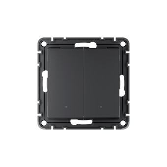 SBDV-00199 - ATLASDESIGN SMART 2-клавишный ВЫКЛЮЧАТЕЛЬ с подсветкой, Zigbee, сх.5, L+N, 10А, механизм, КАРБОН, ATN001053Z SBDV-00199 - ATLASDESIGN SMART 2-клавишный ВЫКЛЮЧАТЕЛЬ с подсветкой, Zigbee, сх.5, L+N, 10А, механизм, КАРБОН, ATN001053Z