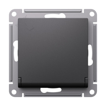 ATN001446 - AtlasDesign РОЗЕТКА с заземл. со шторками с крышкой, 16А, IP20, механизм, БАЗАЛЬТ ATN001446 - AtlasDesign РОЗЕТКА с заземл. со шторками с крышкой, 16А, IP20, механизм, БАЗАЛЬТ